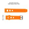 20mm Watch Band Silicone Pin Buckle Waterproof Sweat Proof Watch Strap(Orange )