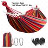 Camping Hammock Thickened Durable Fabric Canvas Single Hammocks Travel Swing Chair Hanging Bed Double Outdoor Hammock with Bag