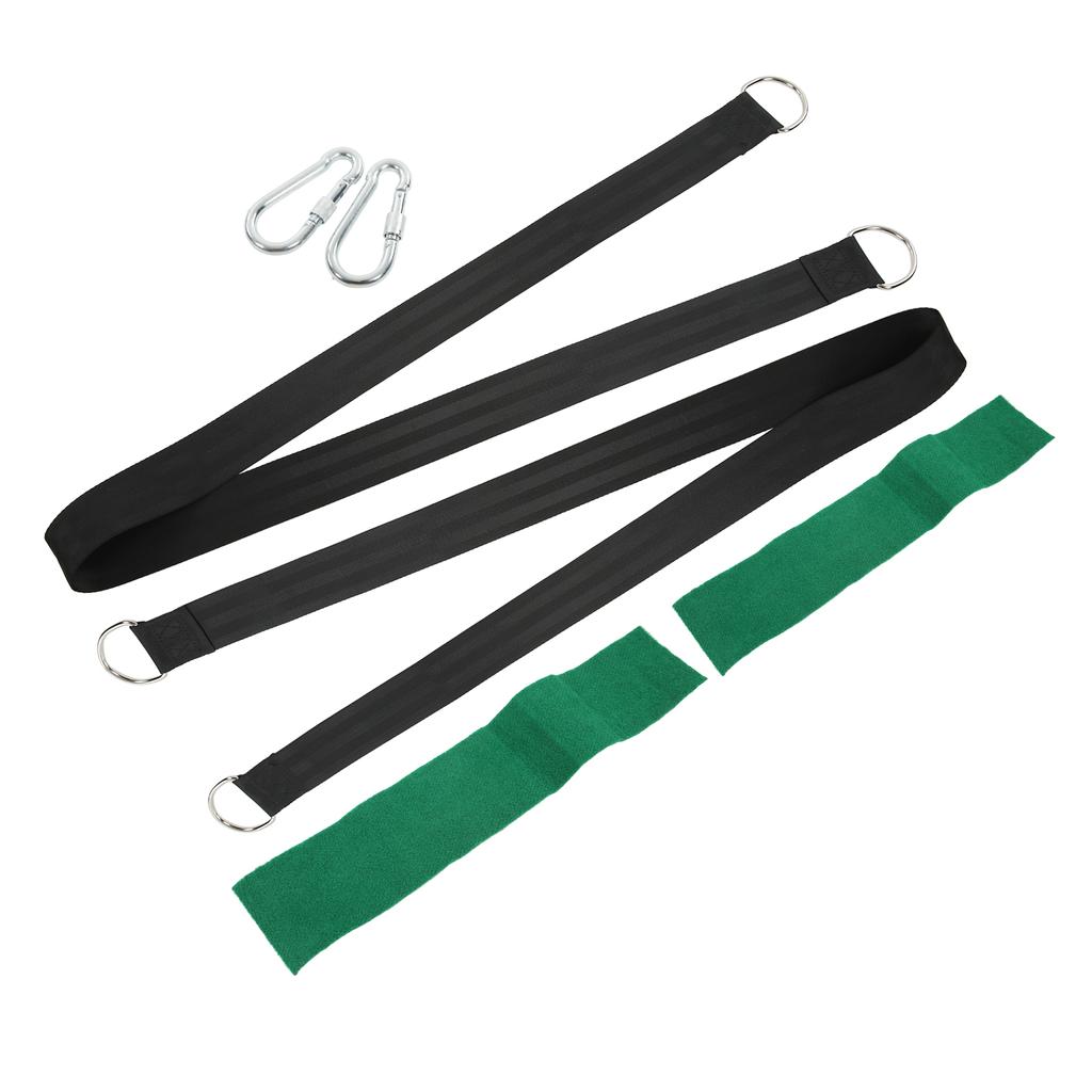 Tree Swing Hanging Kit 1000kg Bearing Carabiner Hook Strap Set for Outdoor Porch Camping