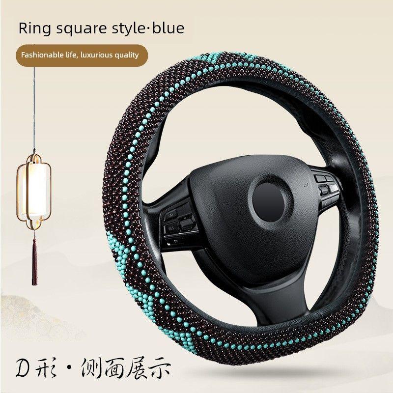 Car Steering Wheel Cover, Breathable, Suitable for All Seasons, D-Type, for Volkswagen Polo, Lavida, Tiguan X, Santana, and T-Cross