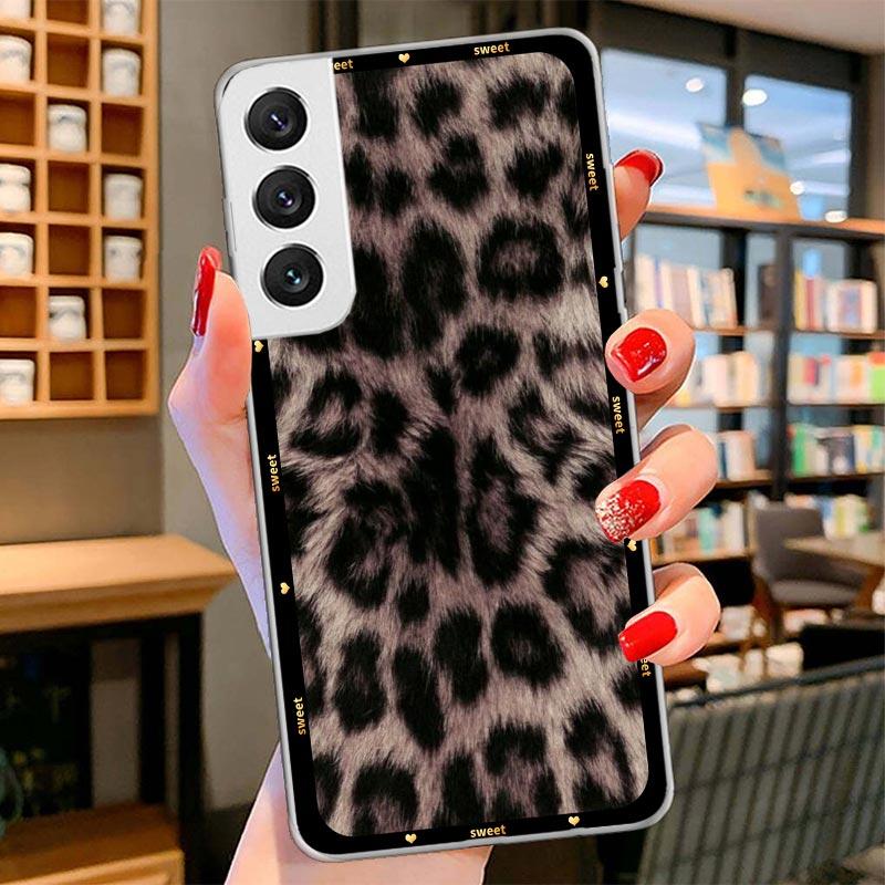 Animal Leopard Print Cover Phone Case For Samsung Galaxy S26 S25 Edge S24 Ultra S23 S22 Plus S21 S20 FE Soft Fundas Shell Galaxy