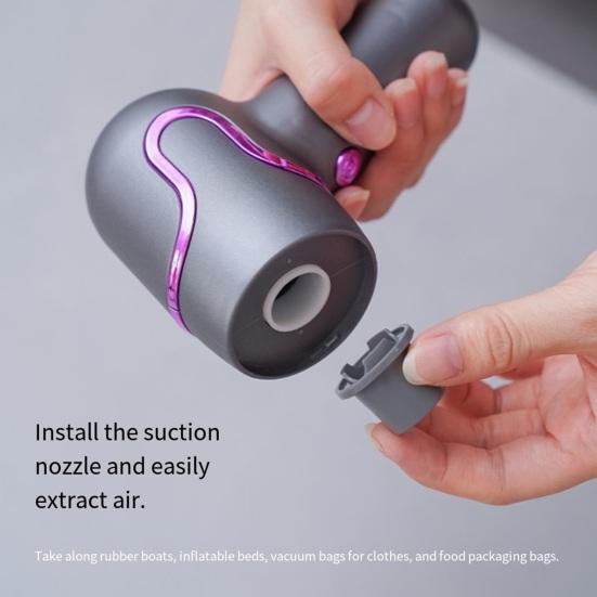 Handheld Car Vacuum Cleaner, Portable Vacuum Cleaner and Air Duster, High Power Rechargeable Vacuum with Multiple Nozzles for Car Home Office