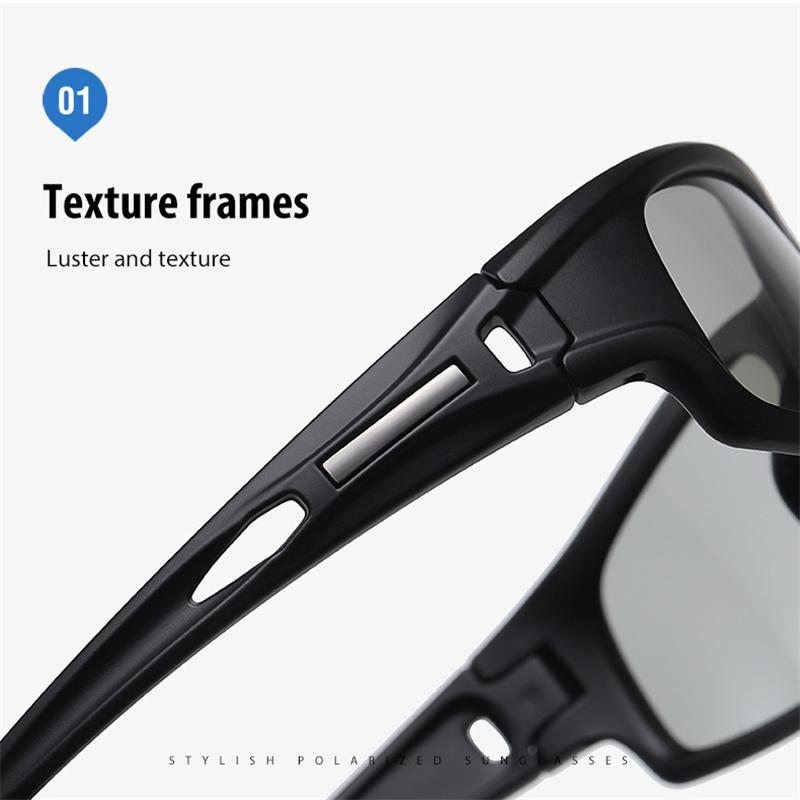 Herrenmode Photochrome Polarisierte Sonnenbrille Markendesign Sport Sonnenbrille für Herren Geschenke