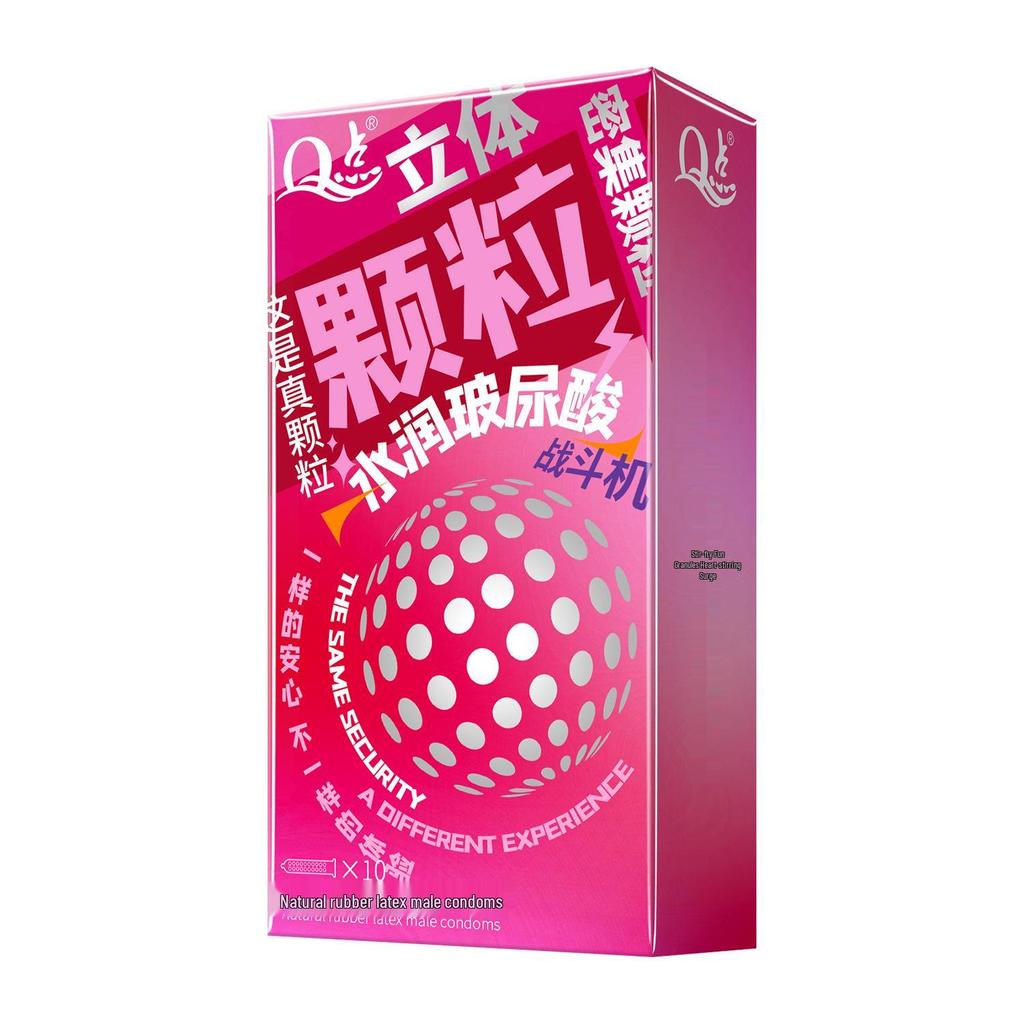 Ultra-Thin Large Particle Clitoral Stimulation Condoms - Long-Lasting Wolf Teeth Design
