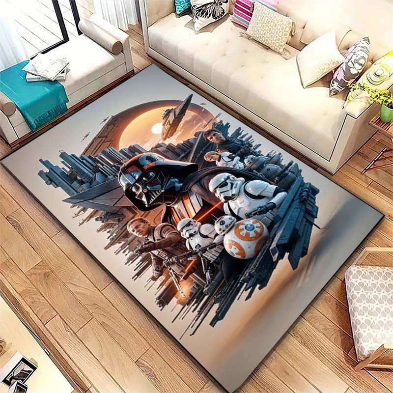Star Wars Galaxy Printed Rug Non-Slip Floor Mat for Living Room Bedroom Kids Room Home Decor