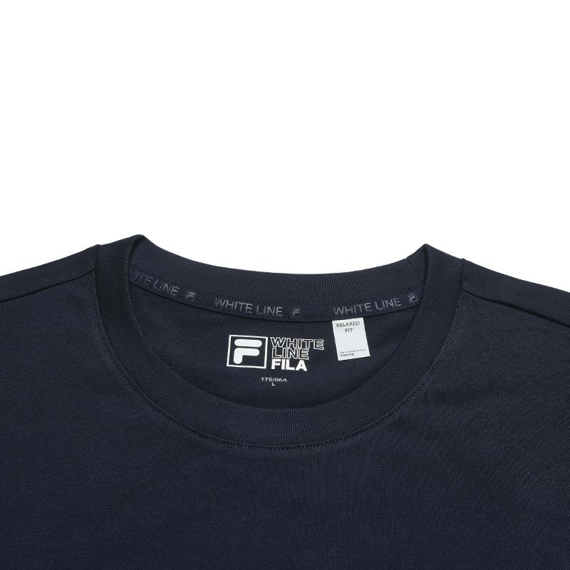 Fila Heritage Fashion Classic Casual Comfortable Quick-Dry Short Sleeve T-Shirt Men Tops Cigarette-Blue F11M628133FDB
