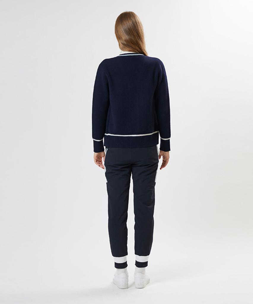 AVEN Side Color Line Jogger Pants Navy