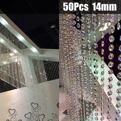 Brand New Beads Chandelier Pendants Curtain Pendant Droplets Glass Home Decoration Octagon Beads Wedding Party Decor