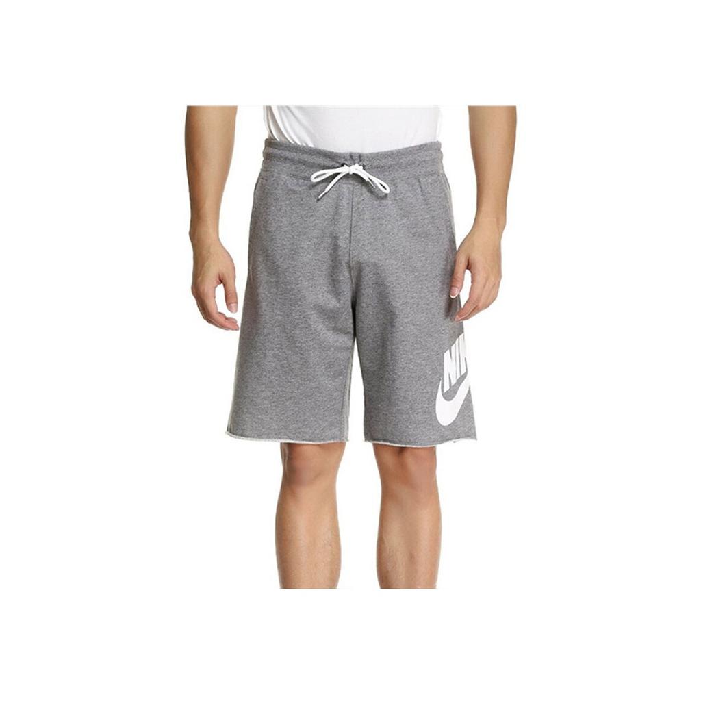 Nike Large Logo Print Drawstring Elastic Loose Mid-Waist Sports Shorts Men Shorts Grey AT5268-063