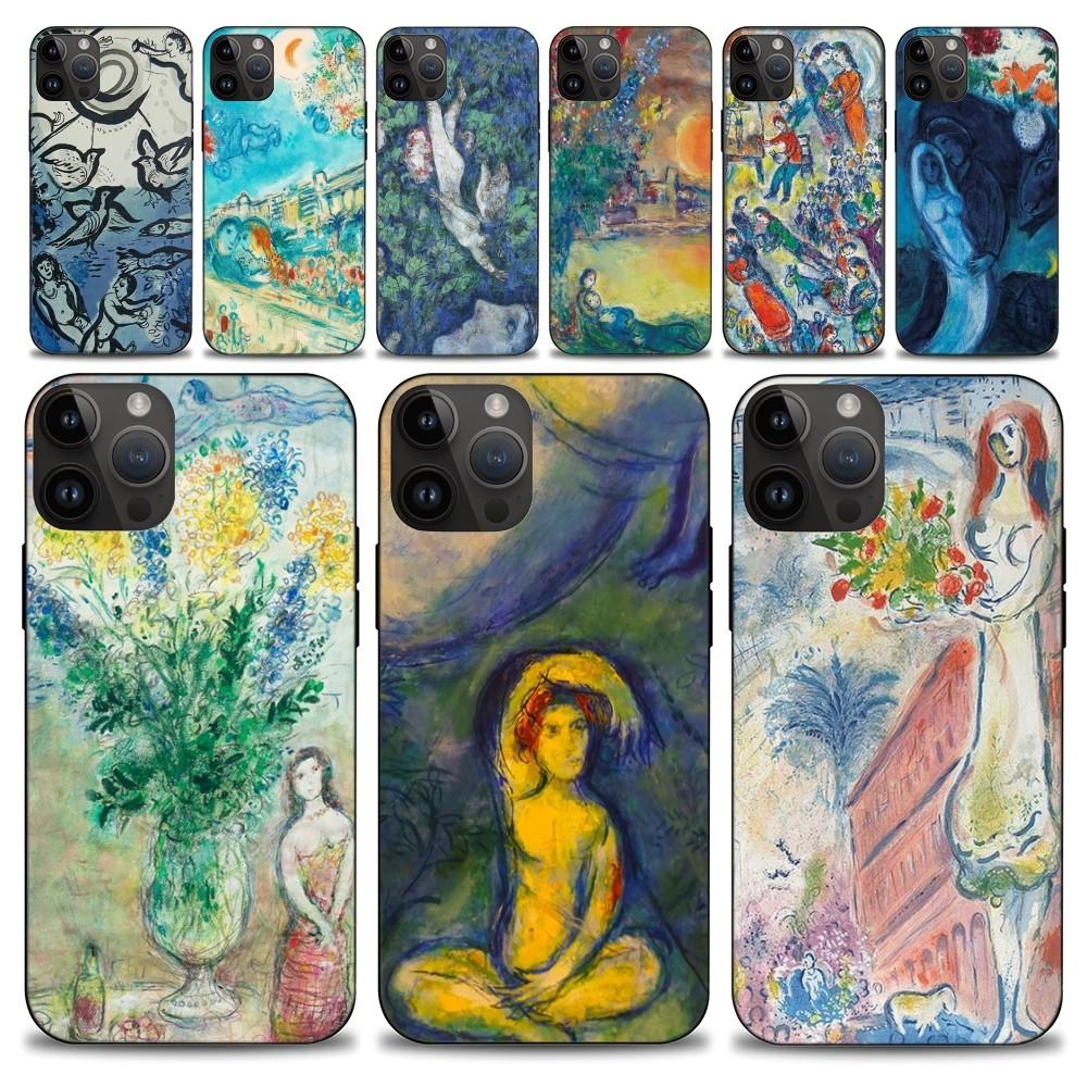 

Чехол для телефона Marc Chagall Art для iPhone 15 14 13 12 11 Pro Max Mini X 7 8 Мягкий чехол iPhone15promax