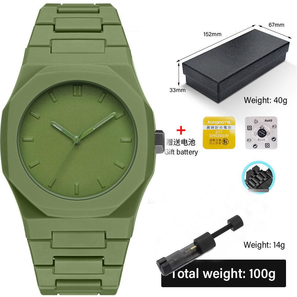 Moderne Minimalistisk Skissering Kreativ Sportsklokke Fritid Enkelt Design Vanntett Silikonrem Kvarts Armbåndsur Klokke Gaver