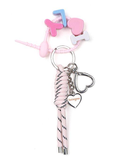 LOTS YOU lotsyou_LY Hearts Keyring Light pink