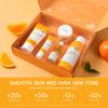 LAIKOU Vitamin C Hautpflege-Set 5-teilig Gesichtsreiniger Toner Serum Creme Augencreme