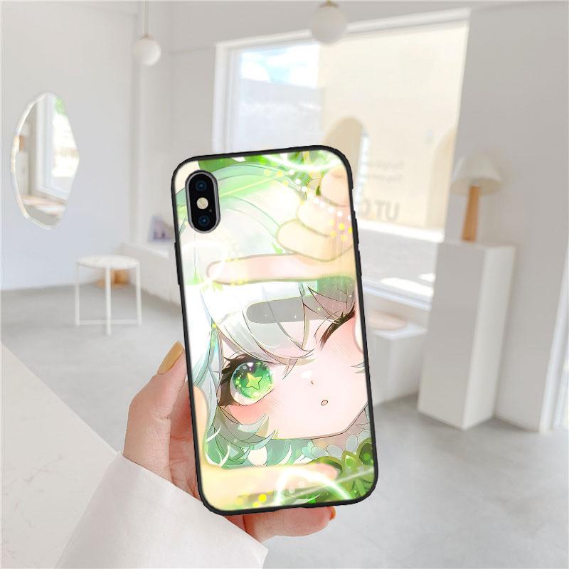 LO48 Genshin Impact Furina Aether Soft Shell Phone Case for iPhone 16 15 14 13 12 Pro Max Plus Mini