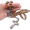 2 Pcs Wooden Rosary Necklace Handmade Cross Religious Jewelry - RIpj