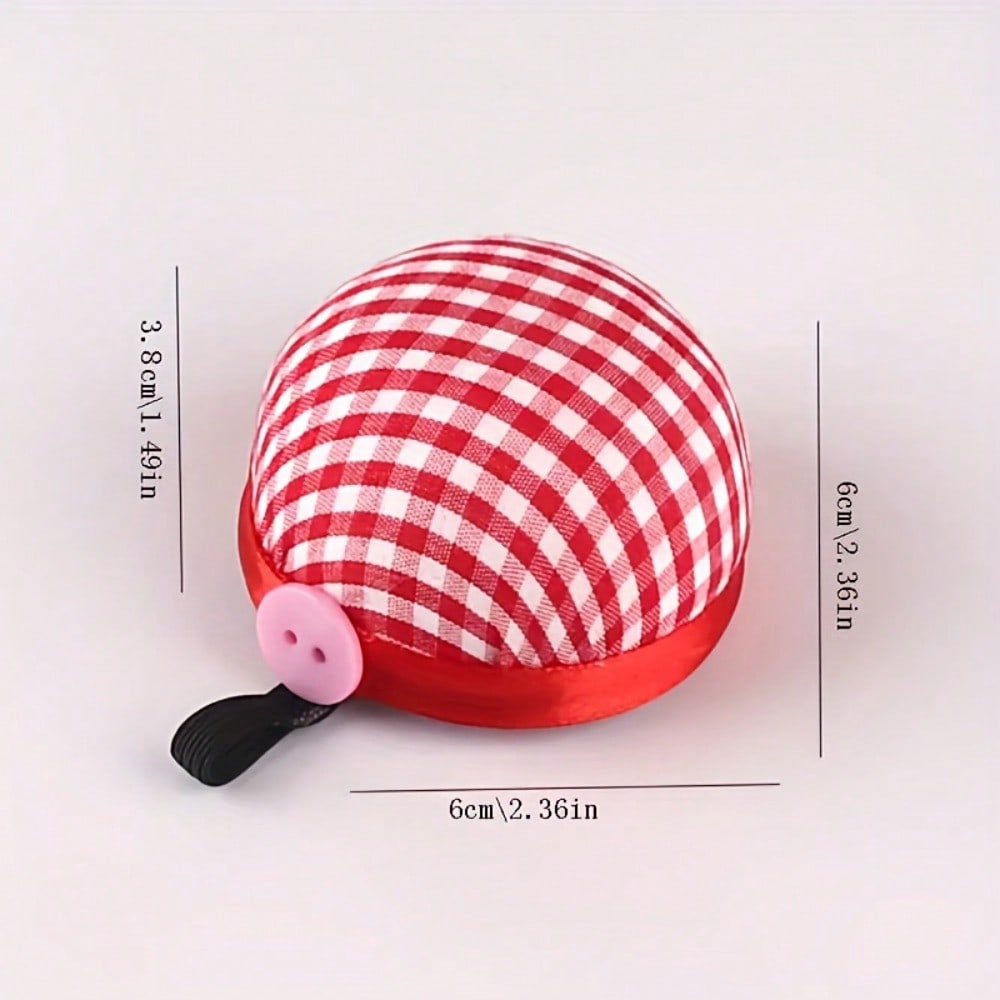 1 pièce Cousssin à épingles Adorable avec un design à carreaux, Un repose-poignet pour la couture, Coussins à épingles Portables pour votre poignet, Un support pour épingles de matelassage