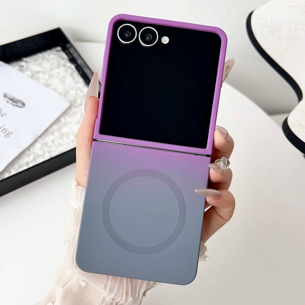 Gradient Liquid Silicone Soft Magnetic Case For For Samsung Galaxy Z Flip 7 6 5 4 3 Wireless Charging Shockproof Cover For ZFlip7