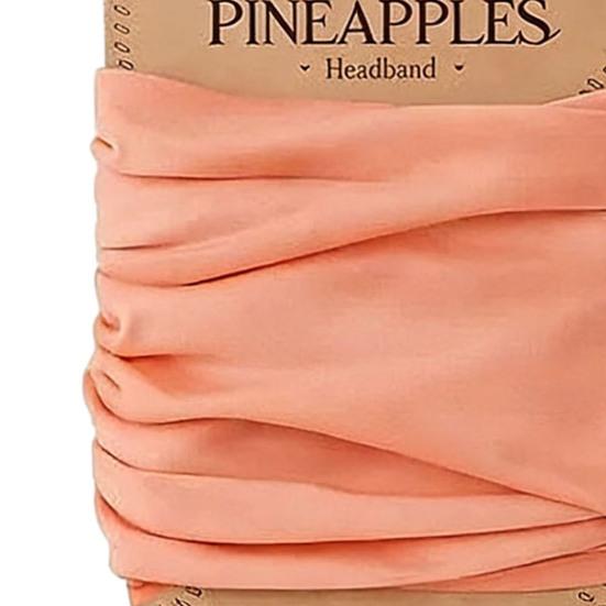 Lockiges Ananas-Stirnband Rosa Blumenmuster Weiches Atmungsaktives Haarband Schlafen Training Anti-Knoten Haare