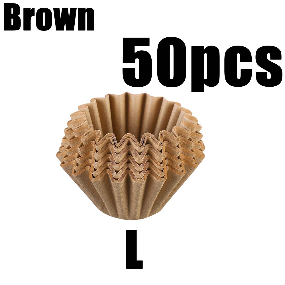 50/100Pcs Hand Brewed Drip Filter Coffee Filter Paper Cake Bowl Shape Cups Basket Fits Coffee Dripper Cups Basket Drippe Tools