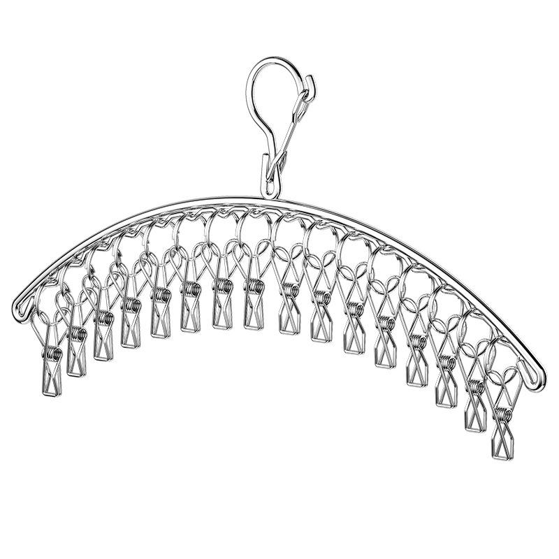 Stainless Steel Multi-Clip Clothes Drying Rack for Socks and Underwear