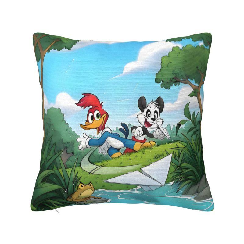 Custom Disney Woody Woodpecker IX Pillow Case for Sofa Cartoon Kawaii Anime Nordic Cushion Cover Soft Pillowcase
