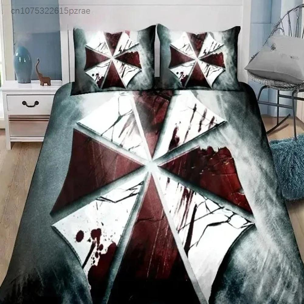 Duvet Cover Resident Evil 3D Exquisite Game Umbrella Digital Printing Bedding Set Comforter Bed Youth Home Decor Kids Boys Gift