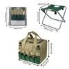 Folding Gardening Stool with Detachable Storage Tote Bag Multifunctional Garden Tool Stool for Camping Fishing Exploring Wilderness