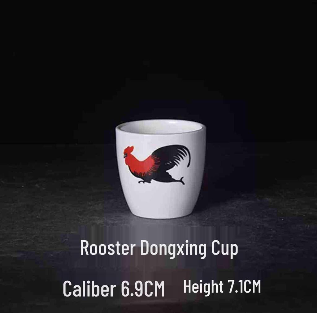 Retro Rooster Ceramic Dish - Vintage Han Dynasty Style for Snacks, Sauces & Seasoning, Ideal for Home, Hotel & Restaurant Use.