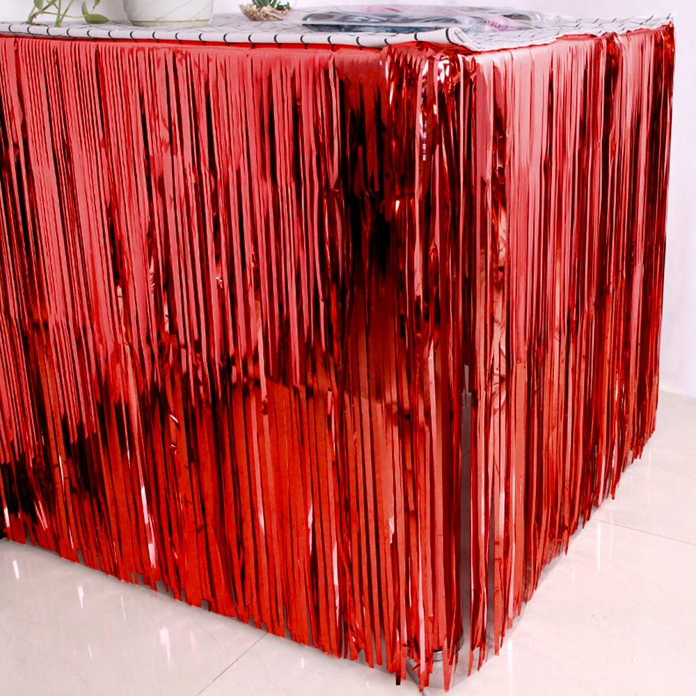Rain Curtain Fringe Table Skirt for Party or Dining Table Decoration