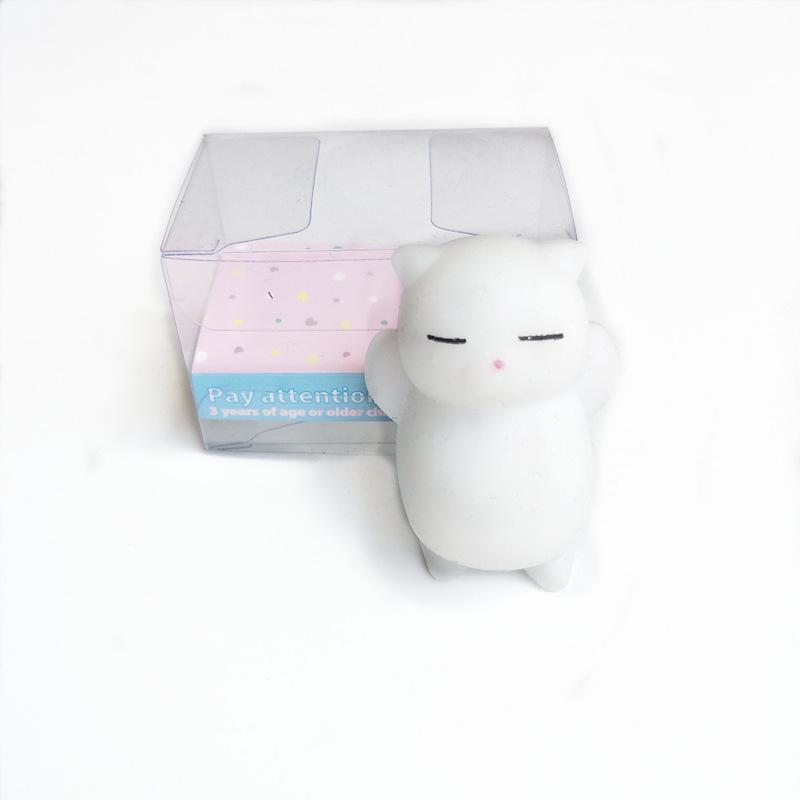 Japan Moe Small Animal Squeeze Toy: Soft Rubber Dumpling Peach