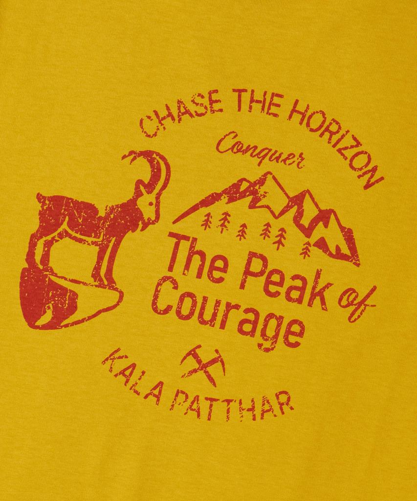 Kallapataleu Back Deer Graphic Short-Sleeved T-Shirt - Yellow