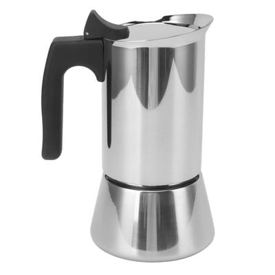 300ml Moka Pot Food Grade Stainless Steel Safe Stove Top Coffee Maker with Insulated Handle for