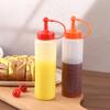 PE Plastic Squeeze Bottle With Pointed Nozzle, Household Condiment Dispenser For Sauce, Salad Dressing