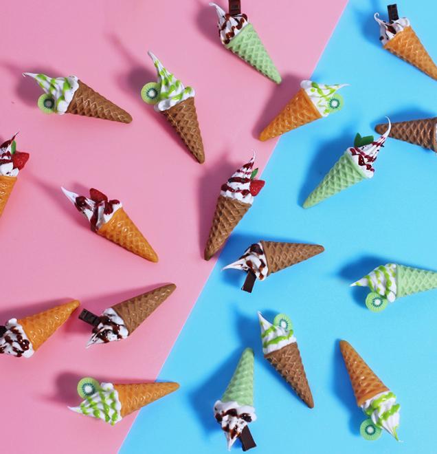 1/6 1/12  Doll House Simulation Miniature Mini Ice Cream Cone Model Decor