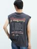 Print T Wild Graphic Sleeveless L [Beams Heart] (Short Sleeve) T-Shirt Men's BLK/Plangency