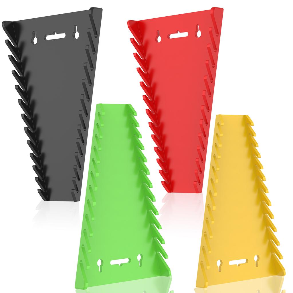 4Pcs Magnetic Wrench Storage Organizers Wrenches Magnetic Holder Wall Mounted Toolbox Holder Stand for Up To 64 Wrenches
