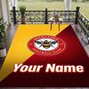 Custom Text Printed Rug Brentford Football Non Slip Floor Carpet For Home Room Decor