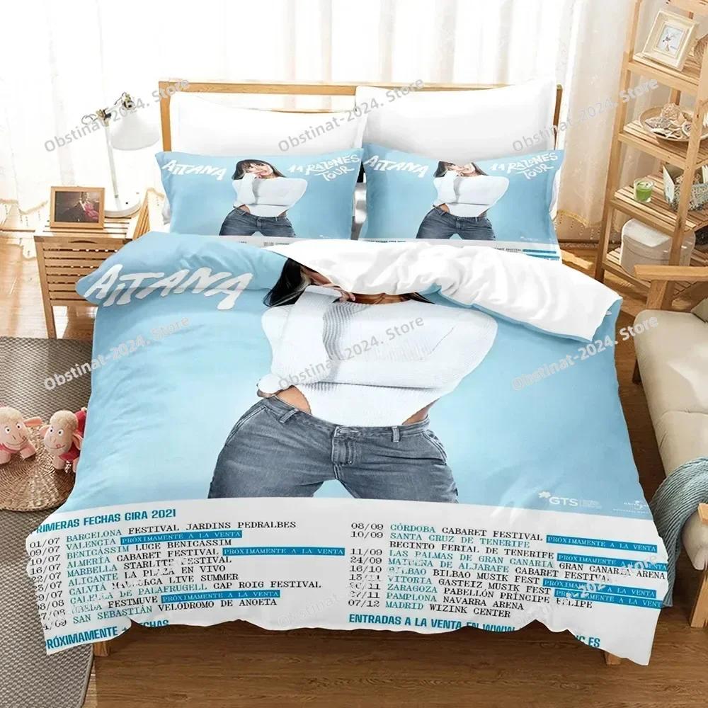 Top Spanische Sängerin A-Aitana Bettwäsche-Set Bed Set Bedrucktes Bettwäsche-Set Mit Kissenbezug Bett Weiche Bettdecke Weich Einzel Doppel Queen Super King-Size Abmessungend