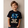 Boys  Girls 6  7 Number TShirt  Soft Breathable Tee with Neon GlowintheDark 6  7 Design Machine Washable Spring Summer