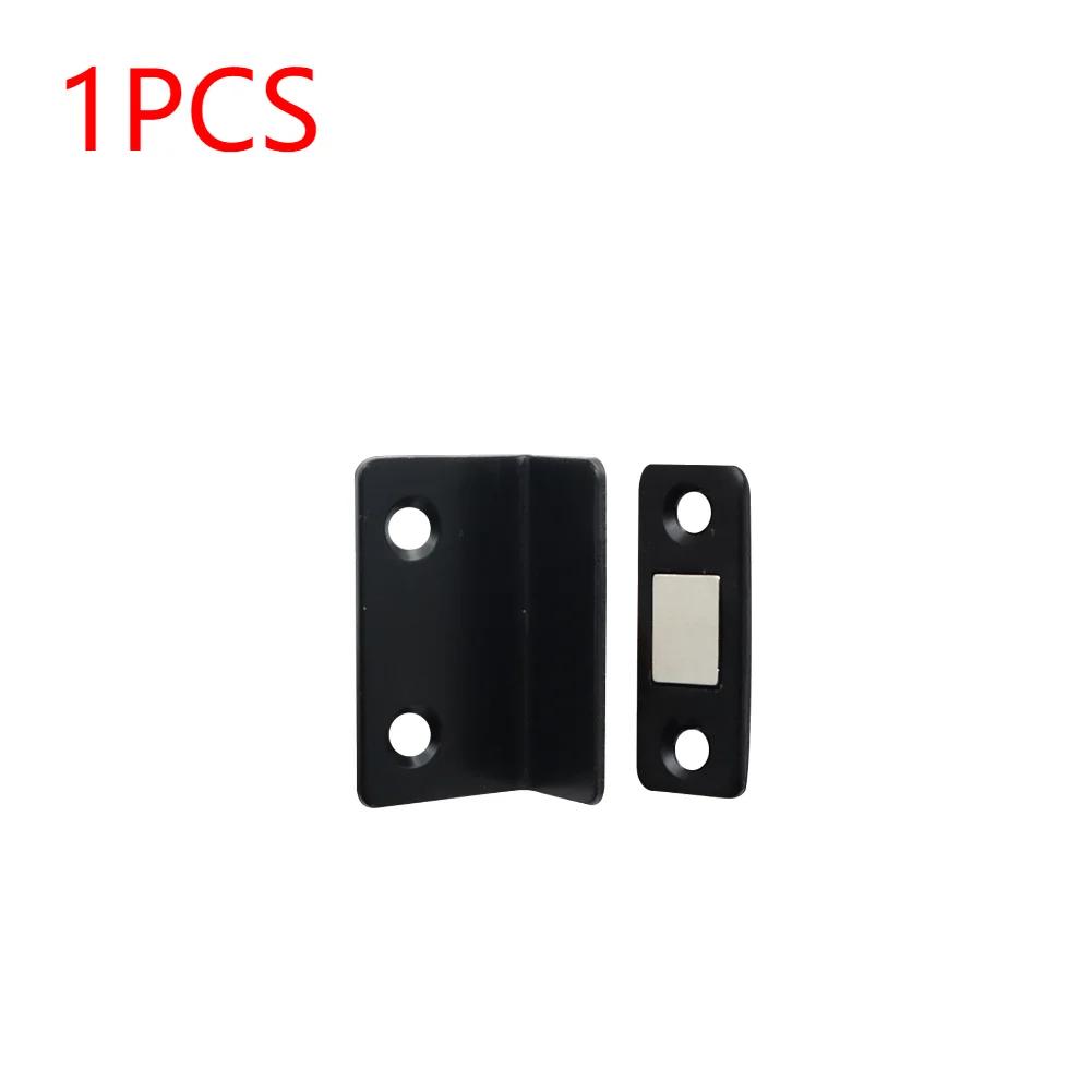 Strong Magnetic Cabinet Catches Punch Free L-Shaped Sliding Door Stop Ultra Thin Invisible Anti Collision Furniture Hardware