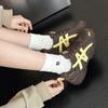 Leather sports shoes women's leather surface Agande training shoes new flat-bottomed versatile light jogging casual shoes