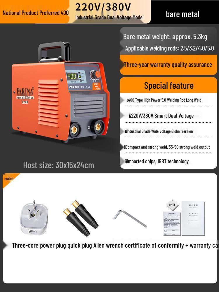 Dual Voltage Handheld Welding Machine: 220V/380V, Portable, Household & Industrial Use, Pure Copper