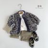 Unisex Baby Kids Leopard Print Winter Warm Plush Coat