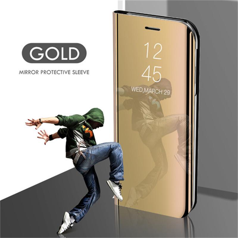 Clear View Mirror Leather Phone Case For Xiaomi Redmi Note 11 10 9 Pro 11S 10S 9S 10C 9A Mi 12 Poco X4 X3 NFC M4 M3 Pro 4G 5G Flip Stand Cover