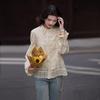 Bailuyu Elegant Hollow Embroidered Long Sleeve Blouse