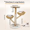 BingoPaw 111 cm Three-Level Cat Activity Tree with Sisal Scratcher and Removable Sleeping Mat