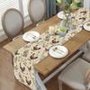 Farmhouse Kitchen Dining Table Linen Table Runner Dresser Scarf with Rooster Hen Wildflower Butterfly Design Party Decor