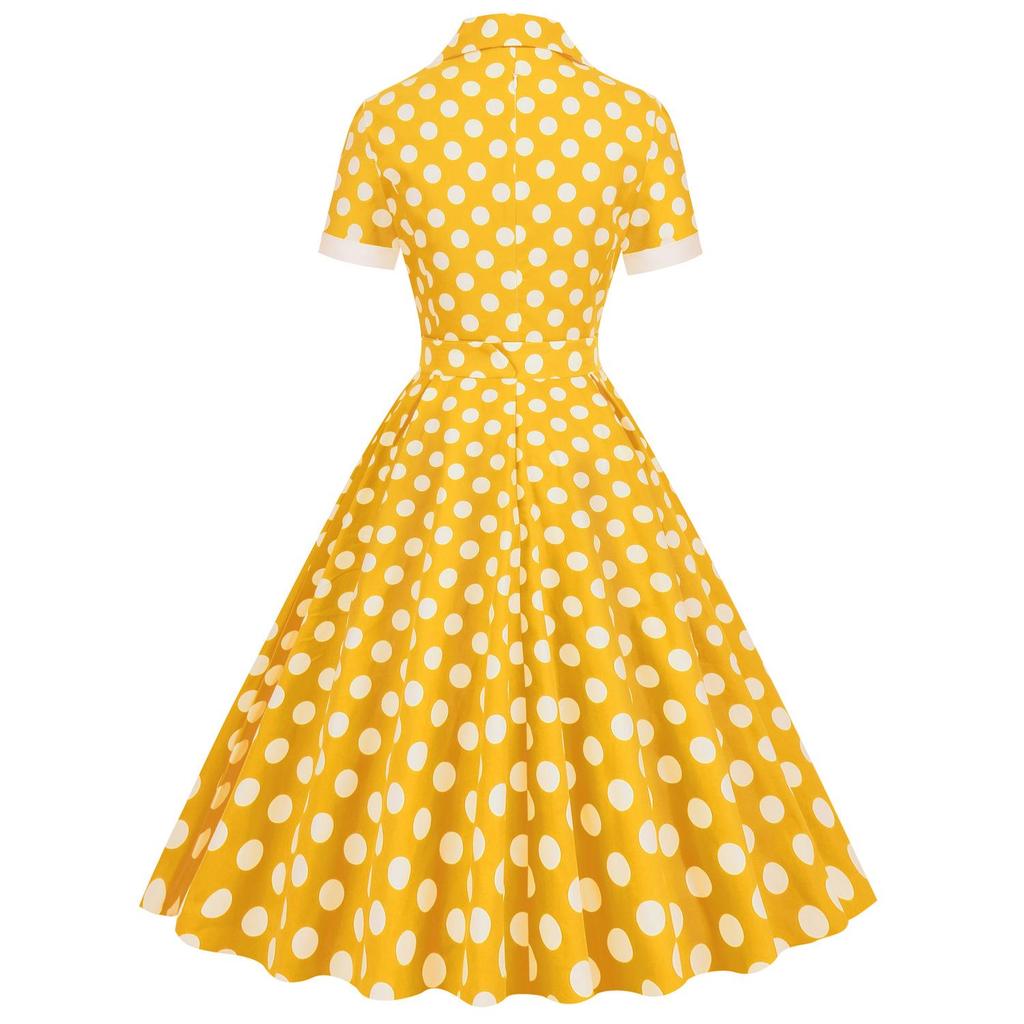 Vintage 50er Jahre Hepburn-Stil Swing-Kleid für Urlaube und Brautjungfern