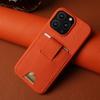 Premium Genuine Leather Card Holder Slot For Iphone 16 Pro Max Case Iphone15pro 14 13 12 11 Cases Shell Phone Cover Fundas Capa