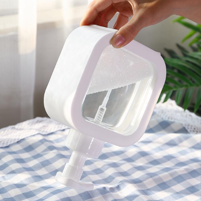 1pc 300/500ml Body Wash Laundry Detergent Dispenser Bottle Portable Detergent Push Bottle Shampoo Foam Hand Sanitizer Bottle